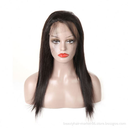 Wholesale Swiss Mink Bleached Knots Full Lace Wig For Black Woman Unprocessed Raw Indian Human Hair Full Lace Wig With Baby Hair